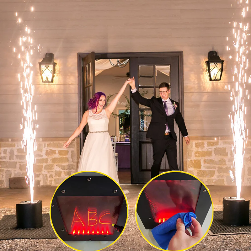 Any Letter Colorful RGB LED Cold Spark Machine Newest Research Cold Pyro Machine For Wedding Party DMX 700W LED Sparker