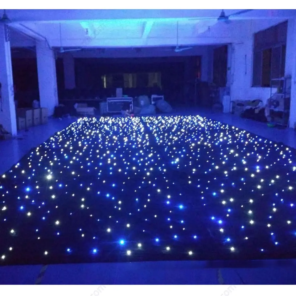 Led Blue White Cloth Light Fairy Outdoor Bulk String Window Rgb Star Curtain For Stage Home Party Backdrop Ceiling Decoration
