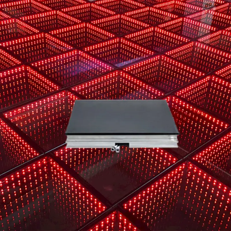 Lighted Tempered Glass Magnetic Infinity Mirror Panel 3d Effect LED Dance Floor for Wedding Party Lighted Tempered Glass Magnetic Infinity Mirror Panel 3d Effect LED Dance Floor for Wedding Party