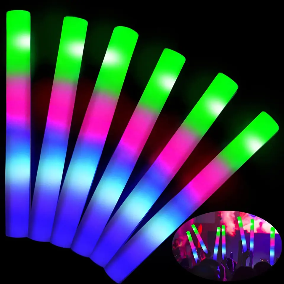 3 Modes Flashing LED Light Sticks for Weddings Concerts Christmas Halloween Party Supplies Foam Glow Sticks Bulk Light-up Toys 3 Modes Flashing LED Light Sticks for Weddings Concerts Christmas Halloween Party Supplies Foam Glow Sticks Bulk Light-up Toys