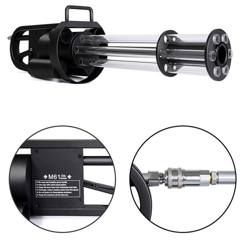 Nightclub Jet Machine Stage Effect Hold Hand DJ Fog Cannon Rotation Led Changing Rgb Color Spinning Led CO2 Gun