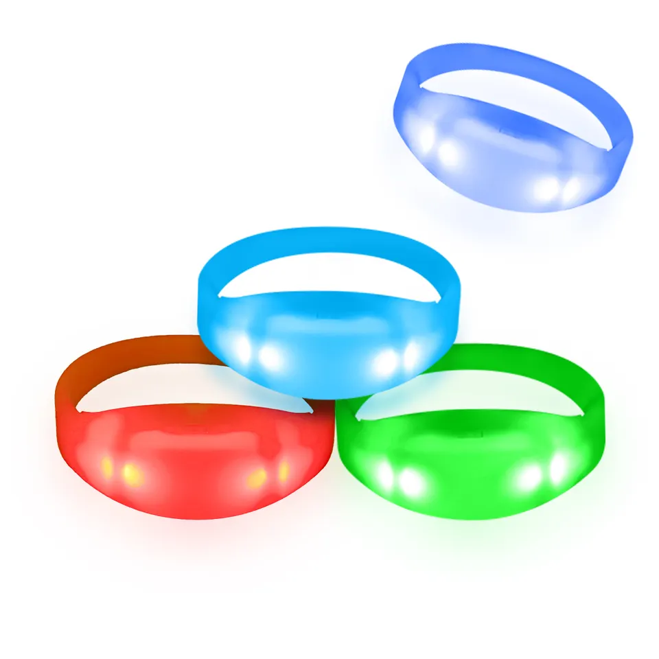 Light up Parties Big Events Custom LOGO LED Glow Wristbands Remote Controlled LED Bracelets Light up Parties Big Events Custom LOGO LED Glow Wristbands Remote Controlled LED Bracelets