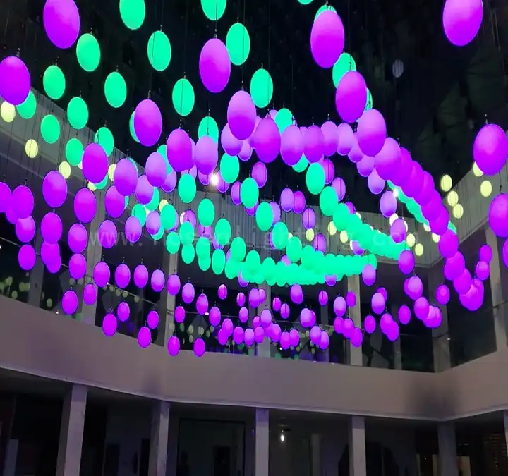 Led Matrix Light DMX 512 control Kinetic system LED lifting ball Stage lighting LED Winch Ball Dmx 3D Ball Kinetic light