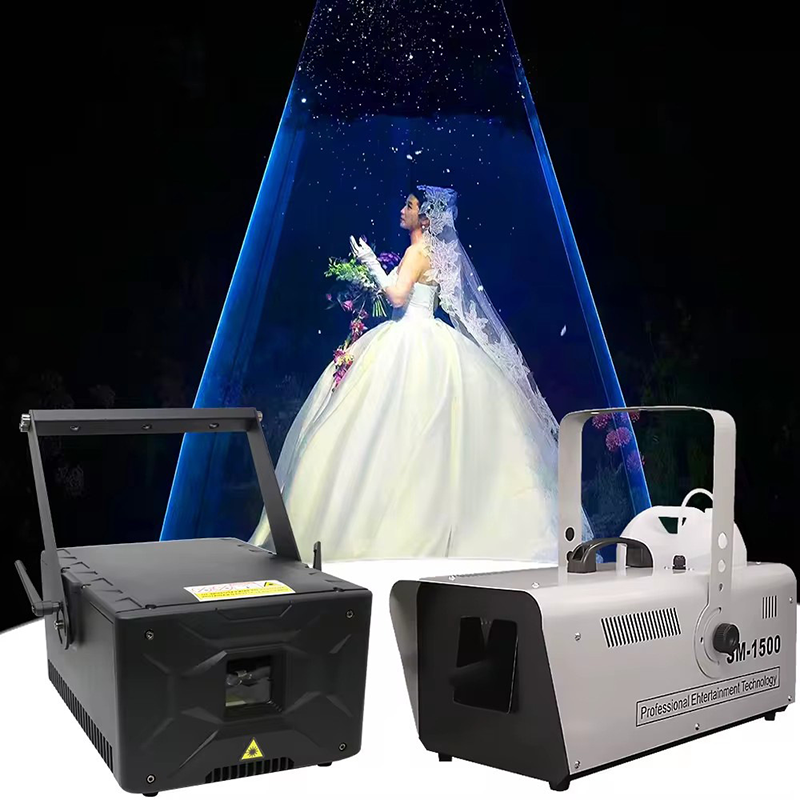 10W Full Color Laser With 1500W Snow Machine Show Dancing Dream Wedding Effect Laser And Snow Cachine Light 10W Full Color Laser With 1500W Snow Machine Show Dancing Dream Wedding Effect Laser And Snow Cachine Light