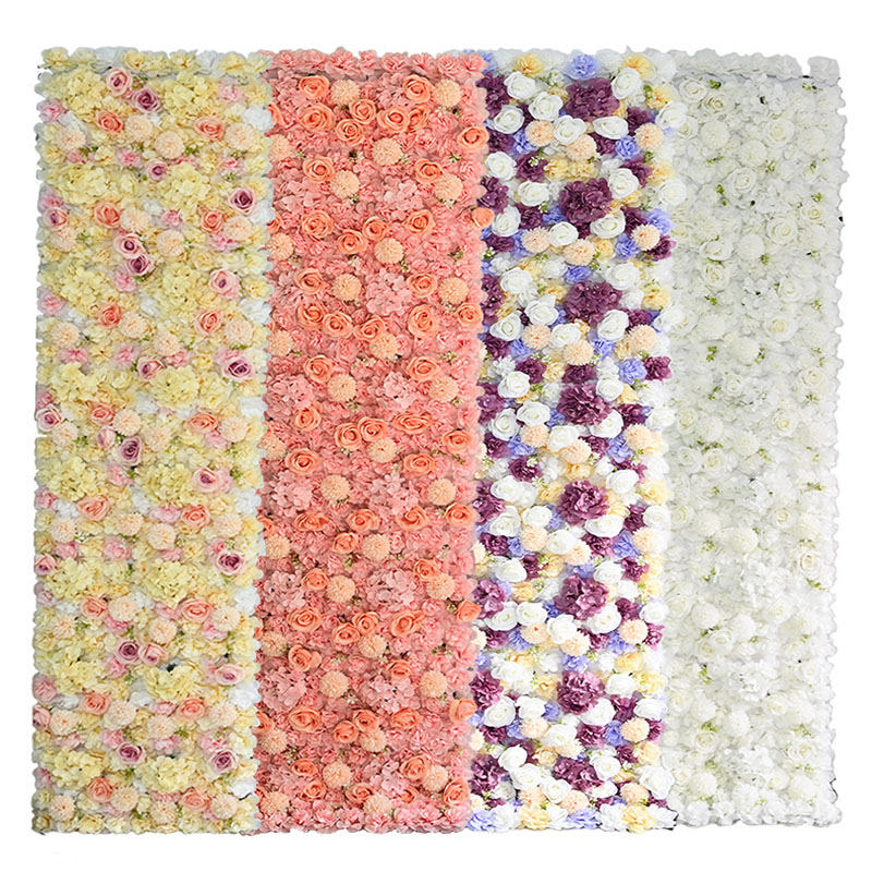 Simulation fabric flower wall cloth base rose colored flower wall wedding decoration event background decoration wall shopping mall window three-dimensional background wall